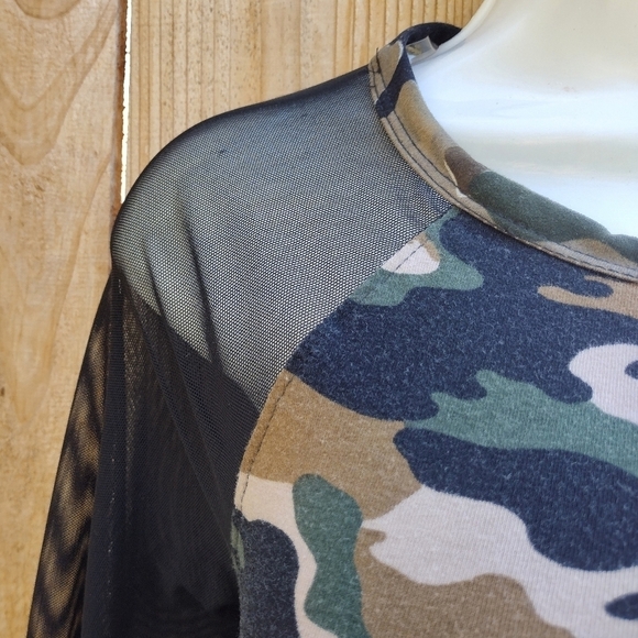 Heart & Hips - Camo Mesh Midi Dress - Picture 4 of 16